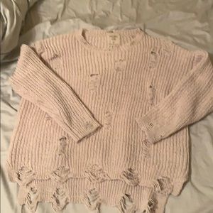 Fantastic Fawn Distressed Chenille Knit Sweater